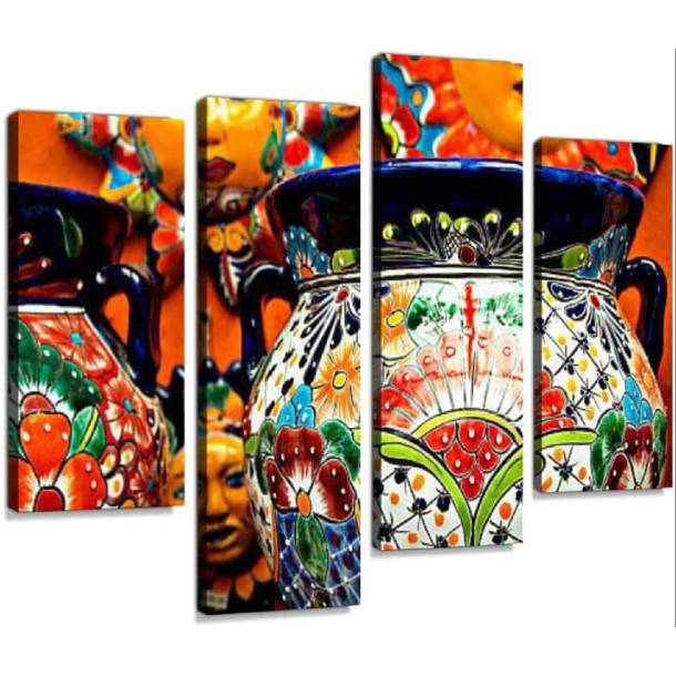 Plow & Hearth Talavera Sun and Moon Painted Metal Wall Décor & Reviews